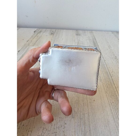 OWC old world romantic church chapel glass glitter ornament Xmas tree - Picture 8 of 8